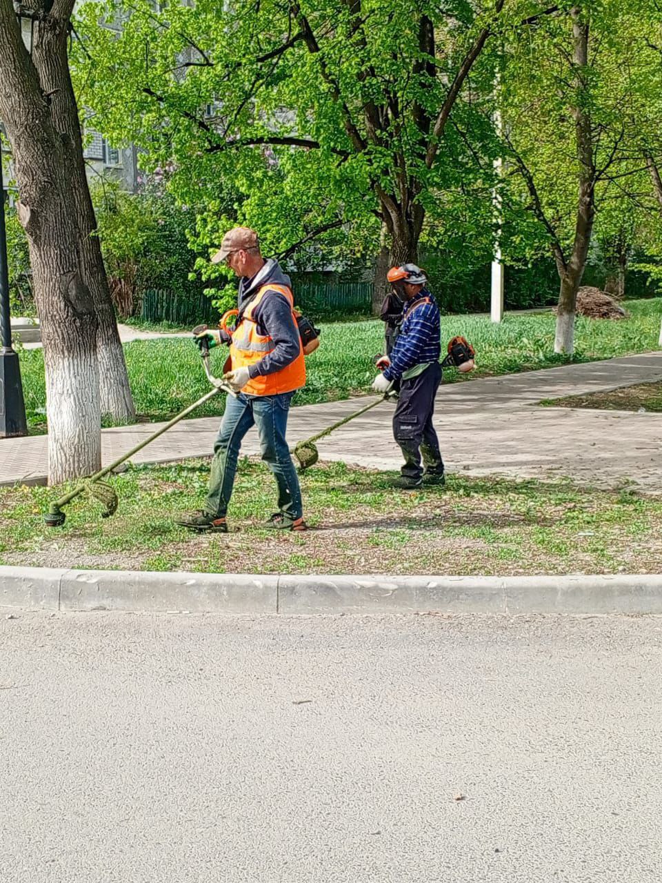 Невинномысские коммунальщики начали покос травы в городе 